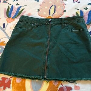 Green Denim mini